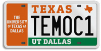 UT Dallas Specialty License Plate
