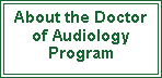Text Box: About the Doctor of Audiology Program
