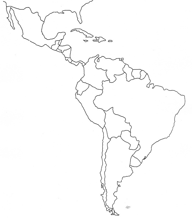 Printable Central America Map Blank